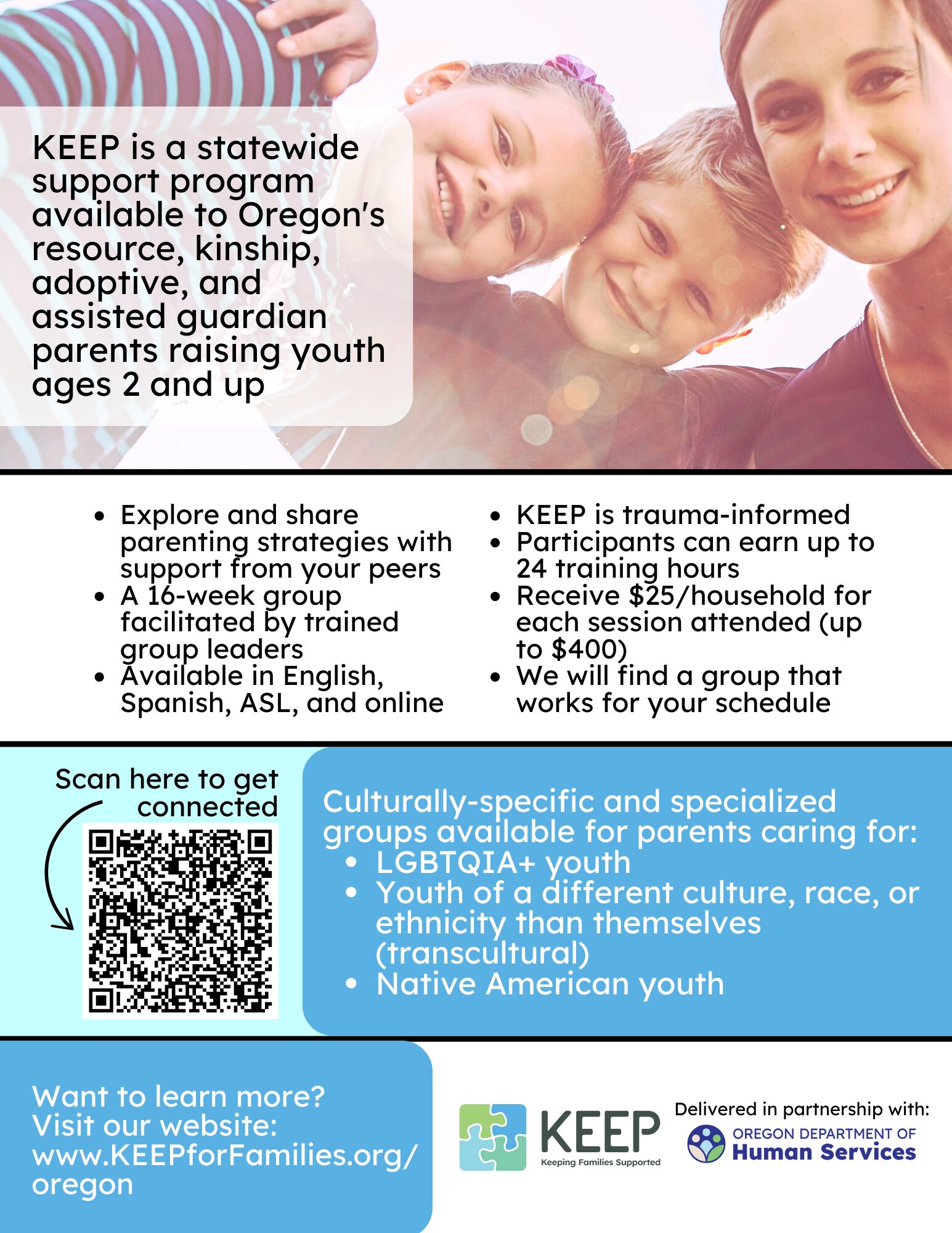 KEEP Flyer describing different programs.