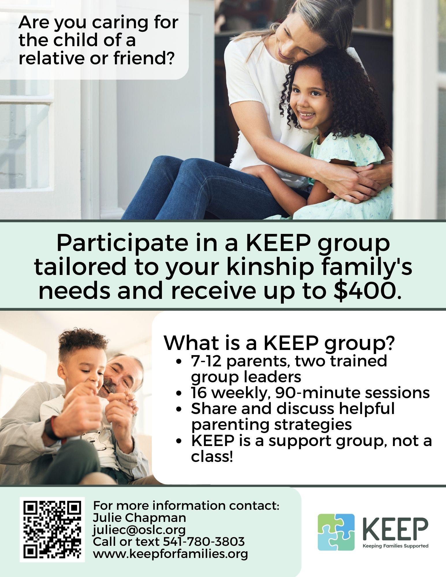 KEEP Connecting Kin Flyer, English, study
