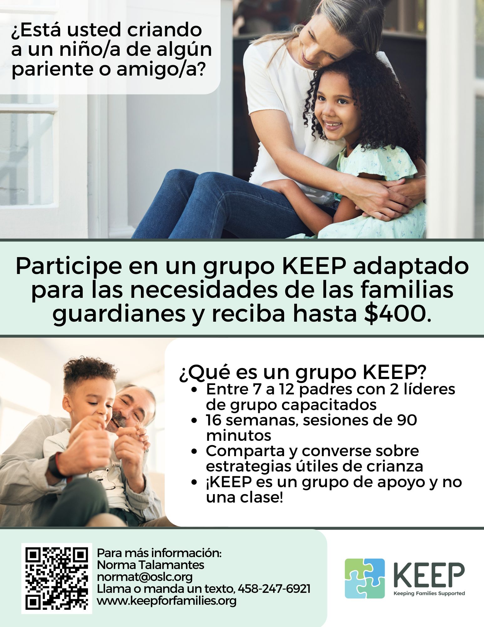 KEEP Connecting Kin Flyer, Spanish, non-study